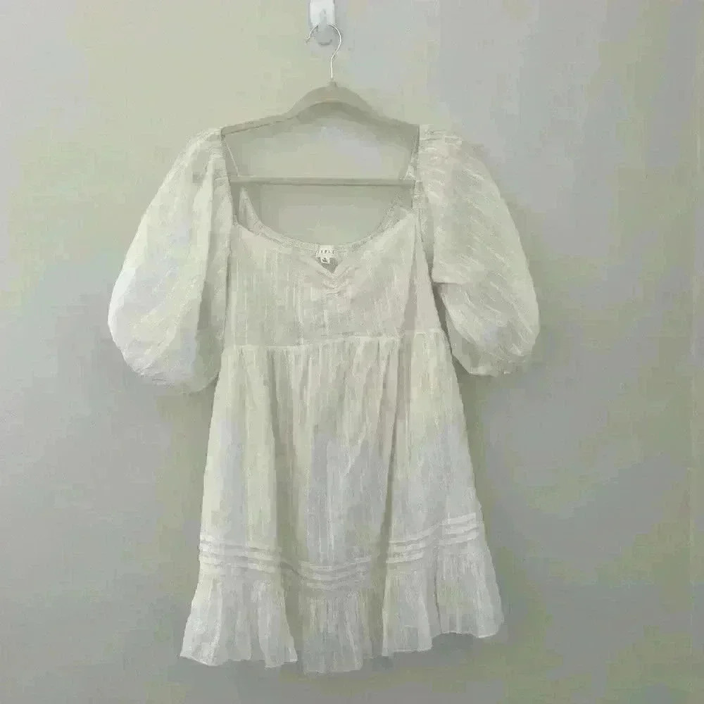 Mable cotton girly feminine puff sleeves romantic dress cottagecore fairycore